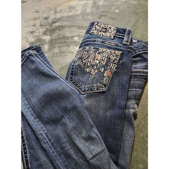 MISS ME blingy pocket SIGNATURE ANKLE SKINNY sz 30x27 - Picture 1 of 4